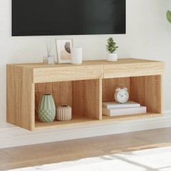 vidaXL TV-Schrank mit LED-Leuchten Sonoma-Eiche 80x30x30 cm