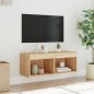 vidaXL TV-Schrank mit LED-Leuchten Sonoma-Eiche 80x30x30 cm vidaXL TV-Schrank mit LED-Leuchten Sonoma-Eiche 80x30x30 cm