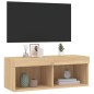 vidaXL TV-Schrank mit LED-Leuchten Sonoma-Eiche 80x30x30 cm vidaXL TV-Schrank mit LED-Leuchten Sonoma-Eiche 80x30x30 cm