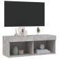 vidaXL TV-Schrank mit LED-Leuchten Betongrau 80x30x30 cm vidaXL TV-Schrank mit LED-Leuchten Betongrau 80x30x30 cm