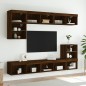 vidaXL TV-Schrank mit LED-Leuchten Braun Eichen-Optik 80x30x30 cm vidaXL TV-Schrank mit LED-Leuchten Braun Eichen-Optik 80x30x30 cm