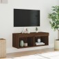 vidaXL TV-Schrank mit LED-Leuchten Braun Eichen-Optik 80x30x30 cm vidaXL TV-Schrank mit LED-Leuchten Braun Eichen-Optik 80x30x30 cm