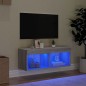 vidaXL TV-Schrank mit LED-Leuchten Grau Sonoma 80x30x30 cm vidaXL TV-Schrank mit LED-Leuchten Grau Sonoma 80x30x30 cm