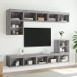 vidaXL TV-Schrank mit LED-Leuchten Grau Sonoma 80x30x30 cm vidaXL TV-Schrank mit LED-Leuchten Grau Sonoma 80x30x30 cm