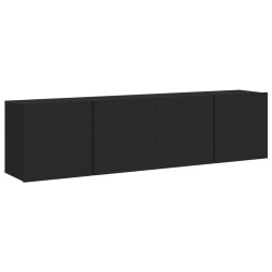 vidaXL TV-Wandschränke 2 Stk. Schwarz 80x30x41 cm
