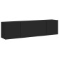 vidaXL TV-Wandschränke 2 Stk. Schwarz 80x30x41 cm vidaXL TV-Wandschränke 2 Stk. Schwarz 80x30x41 cm