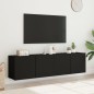 vidaXL TV-Wandschränke 2 Stk. Schwarz 80x30x41 cm vidaXL TV-Wandschränke 2 Stk. Schwarz 80x30x41 cm