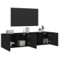 vidaXL TV-Wandschränke 2 Stk. Schwarz 80x30x41 cm vidaXL TV-Wandschränke 2 Stk. Schwarz 80x30x41 cm