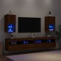 vidaXL TV-Schränke mit LED-Leuchten 2 Stk. Braun Eichen-Optik vidaXL TV-Schränke mit LED-Leuchten 2 Stk. Braun Eichen-Optik