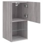 vidaXL TV-Schrank mit LED-Leuchten Grau Sonoma 30,5x30x60 cm vidaXL TV-Schrank mit LED-Leuchten Grau Sonoma 30,5x30x60 cm