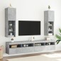 vidaXL TV-Schrank mit LED-Leuchten Betongrau 30,5x30x102 cm vidaXL TV-Schrank mit LED-Leuchten Betongrau 30,5x30x102 cm