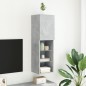 vidaXL TV-Schrank mit LED-Leuchten Betongrau 30,5x30x102 cm vidaXL TV-Schrank mit LED-Leuchten Betongrau 30,5x30x102 cm