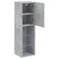 vidaXL TV-Schrank mit LED-Leuchten Betongrau 30,5x30x102 cm vidaXL TV-Schrank mit LED-Leuchten Betongrau 30,5x30x102 cm