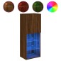 vidaXL TV-Schrank mit LED-Leuchten Braun Eichen-Optik 40,5x30x102 cm vidaXL TV-Schrank mit LED-Leuchten Braun Eichen-Optik 40,5x30x102 cm