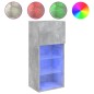 vidaXL TV-Schrank mit LED-Leuchten Betongrau 40,5x30x90 cm vidaXL TV-Schrank mit LED-Leuchten Betongrau 40,5x30x90 cm