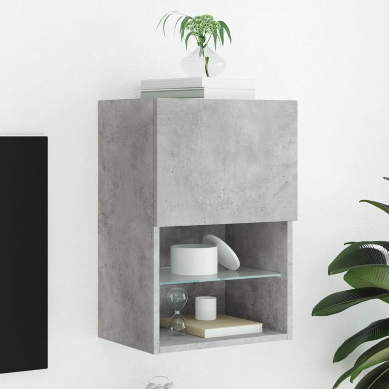 vidaXL TV-Schrank mit LED-Leuchten Betongrau 40,5x30x60 cm vidaXL TV-Schrank mit LED-Leuchten Betongrau 40,5x30x60 cm