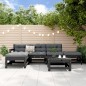 vidaXL 6-tlg. Garten-Lounge-Set Schwarz Massivholz Kiefer vidaXL 6-tlg. Garten-Lounge-Set Schwarz Massivholz Kiefer