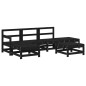 vidaXL 6-tlg. Garten-Lounge-Set Schwarz Massivholz Kiefer vidaXL 6-tlg. Garten-Lounge-Set Schwarz Massivholz Kiefer