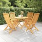 vidaXL 5-tlg. Garten-Essgruppe Massivholz Teak vidaXL 5-tlg. Garten-Essgruppe Massivholz Teak