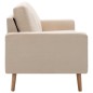 vidaXL 2-tlg. Sofagarnitur Stoff Creme vidaXL 2-tlg. Sofagarnitur Stoff Creme