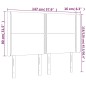 vidaXL LED Kopfteil Creme 147x16x118/128 cm Stoff