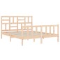 vidaXL Massivholzbett mit Kopfteil 160x200 cm vidaXL Massivholzbett mit Kopfteil 160x200 cm