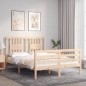vidaXL Massivholzbett mit Kopfteil 140x190 cm vidaXL Massivholzbett mit Kopfteil 140x190 cm
