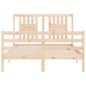 vidaXL Massivholzbett mit Kopfteil 140x190 cm vidaXL Massivholzbett mit Kopfteil 140x190 cm