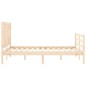 vidaXL Massivholzbett mit Kopfteil 140x190 cm vidaXL Massivholzbett mit Kopfteil 140x190 cm