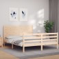 vidaXL Massivholzbett mit Kopfteil vidaXL Massivholzbett mit Kopfteil