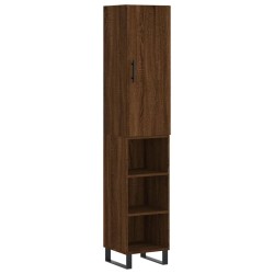 Highboard Braun Eichen-Optik 34,5x34x180 cm Holzwerkstoff