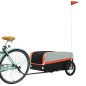 vidaXL Fahrradanhänger Schwarz und Orange 45 kg Eisen vidaXL Fahrradanhänger Schwarz und Orange 45 kg Eisen