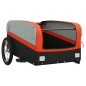 vidaXL Fahrradanhänger Schwarz und Orange 45 kg Eisen vidaXL Fahrradanhänger Schwarz und Orange 45 kg Eisen