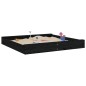 vidaXL Sandkasten mit Sitzen Schwarz Quadratisch Massivholz Kiefer vidaXL Sandkasten mit Sitzen Schwarz Quadratisch Massivholz Kiefer