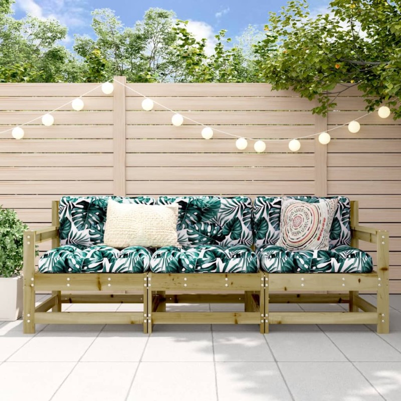 vidaXL 3-tlg. Garten-Lounge-Set Kiefernholz Imprägniert vidaXL 3-tlg. Garten-Lounge-Set Kiefernholz Imprägniert
