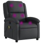 vidaXL Massagesessel Schwarz Echtleder vidaXL Massagesessel Schwarz Echtleder