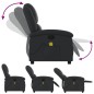 vidaXL Massagesessel Schwarz Echtleder vidaXL Massagesessel Schwarz Echtleder