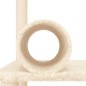 vidaXL Kratzbaum mit Sisal-Kratzsäulen Creme 136 cm vidaXL Kratzbaum mit Sisal-Kratzsäulen Creme 136 cm