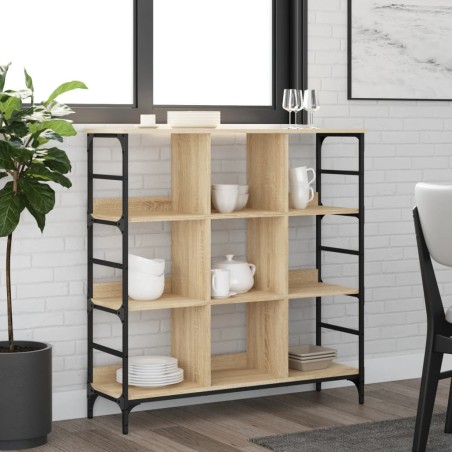 vidaXL Sideboard Sonoma-Eiche 102x32x103,5 cm Holzwerkstoff