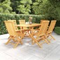 vidaXL 7-tlg. Garten-Essgruppe Massivholz Teak vidaXL 7-tlg. Garten-Essgruppe Massivholz Teak