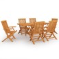 vidaXL 7-tlg. Garten-Essgruppe Massivholz Teak vidaXL 7-tlg. Garten-Essgruppe Massivholz Teak
