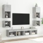 vidaXL Wand-Nachttische mit LED-Leuchten 2 Stk. Betongrau vidaXL Wand-Nachttische mit LED-Leuchten 2 Stk. Betongrau