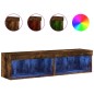 vidaXL TV-Schränke mit LED-Leuchten 2 Stk. Räuchereiche 60x30x30 cm vidaXL TV-Schränke mit LED-Leuchten 2 Stk. Räuchereiche 60x30x30 cm