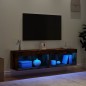 vidaXL TV-Schränke mit LED-Leuchten 2 Stk. Räuchereiche 60x30x30 cm vidaXL TV-Schränke mit LED-Leuchten 2 Stk. Räuchereiche 60x30x30 cm