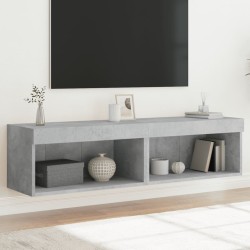 vidaXL TV-Schränke mit LED-Leuchten 2 Stk. Betongrau 60x30x30 cm