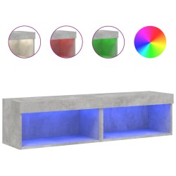 vidaXL TV-Schränke mit LED-Leuchten 2 Stk. Betongrau 60x30x30 cm