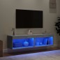 vidaXL TV-Schränke mit LED-Leuchten 2 Stk. Betongrau 60x30x30 cm vidaXL TV-Schränke mit LED-Leuchten 2 Stk. Betongrau 60x30x30 cm
