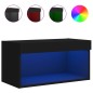 vidaXL TV-Schrank mit LED-Leuchten Schwarz 60x30x30 cm vidaXL TV-Schrank mit LED-Leuchten Schwarz 60x30x30 cm