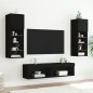 vidaXL TV-Schrank mit LED-Leuchten Schwarz 60x30x30 cm vidaXL TV-Schrank mit LED-Leuchten Schwarz 60x30x30 cm