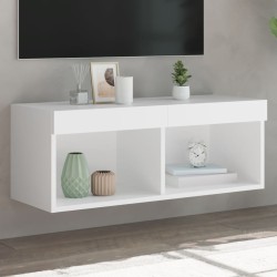 vidaXL TV-Schrank mit LED-Leuchten Weiß 80x30x30 cm